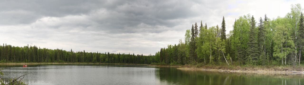 Panoramic view of Tigger Lake, Talkeetna, AK